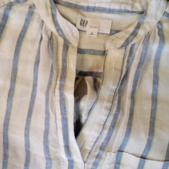 J.Jill/Gap Sz S/M Linen Lot - blue pants 2 Blouses - Picture 6 of 7